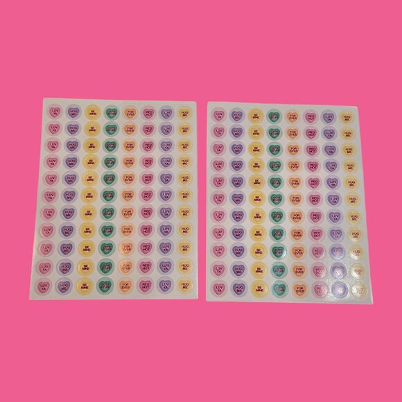 Valentine VTG Sticker Bundle Hallmark Mrs. Grossman's Candy Hearts Cupid Bears - Picture 10 of 15